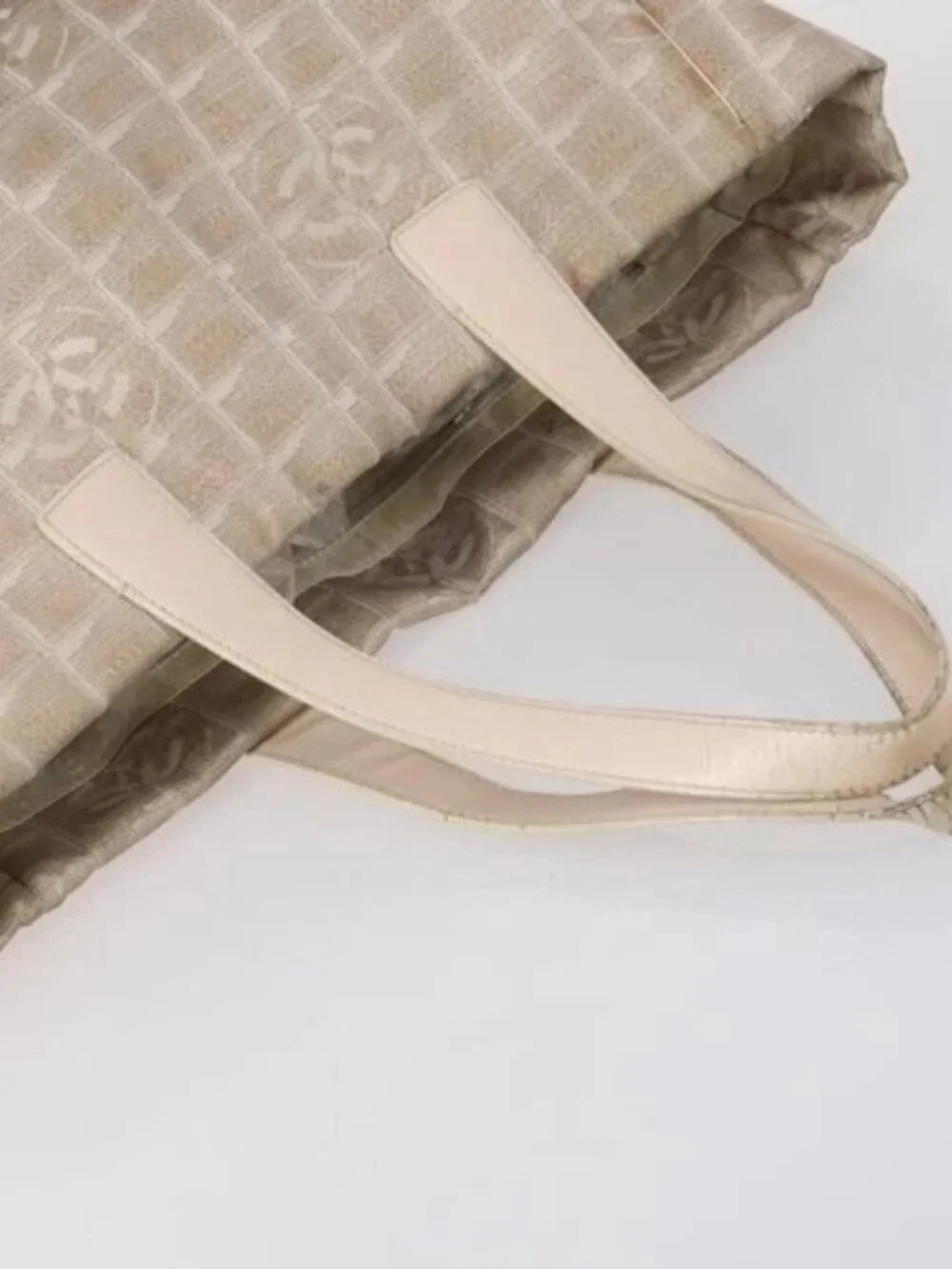 CHANEL New Travel Line Tote Bag Nylon 3 Set Pink Beige CC Auth ti3465